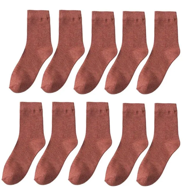 10 Pairs YIBATE Bamboo Fiber Socks - Breathable, Moisture-Wicking Women's Casual Socks