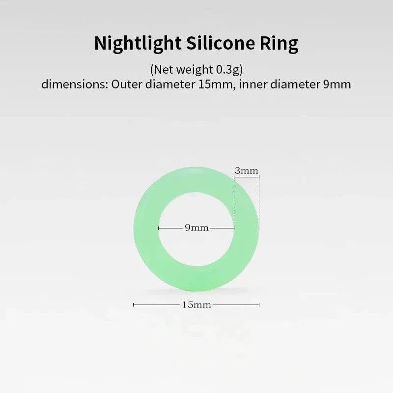 10/50/100pcs Outdoor Ground Nail Luminous Ring Silicone Rubber O-ring Warning Ring For Camping Tent Nail Accessories