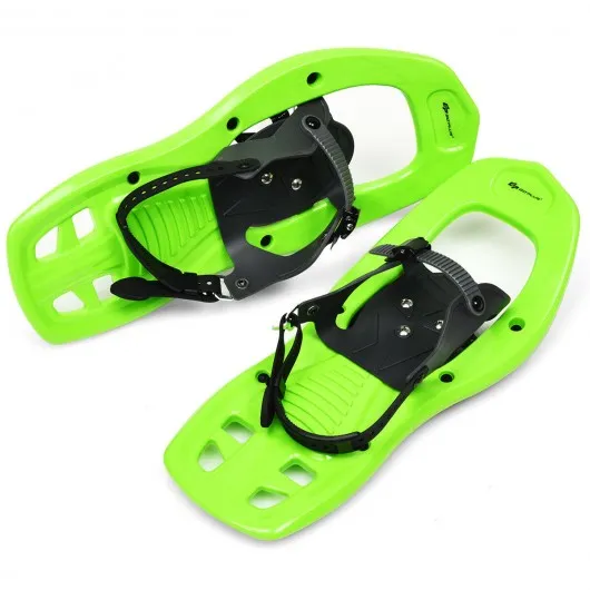 17" Lightweight Snowshoes w/ Bag Anti Slip-Green