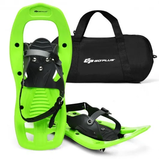 17" Lightweight Snowshoes w/ Bag Anti Slip-Green