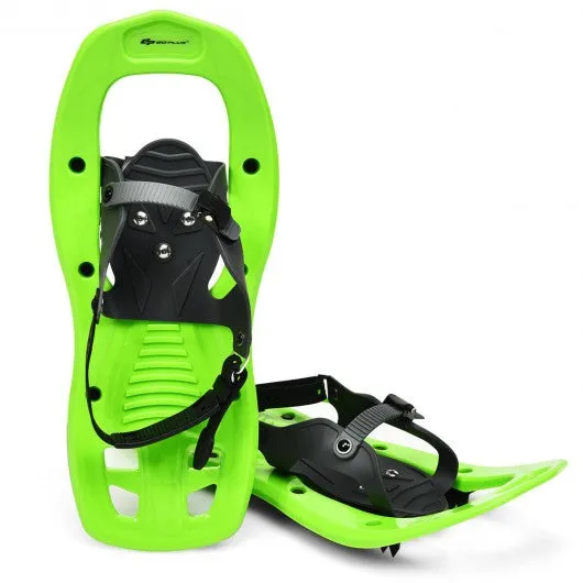 17" Lightweight Snowshoes w/ Bag Anti Slip-Green