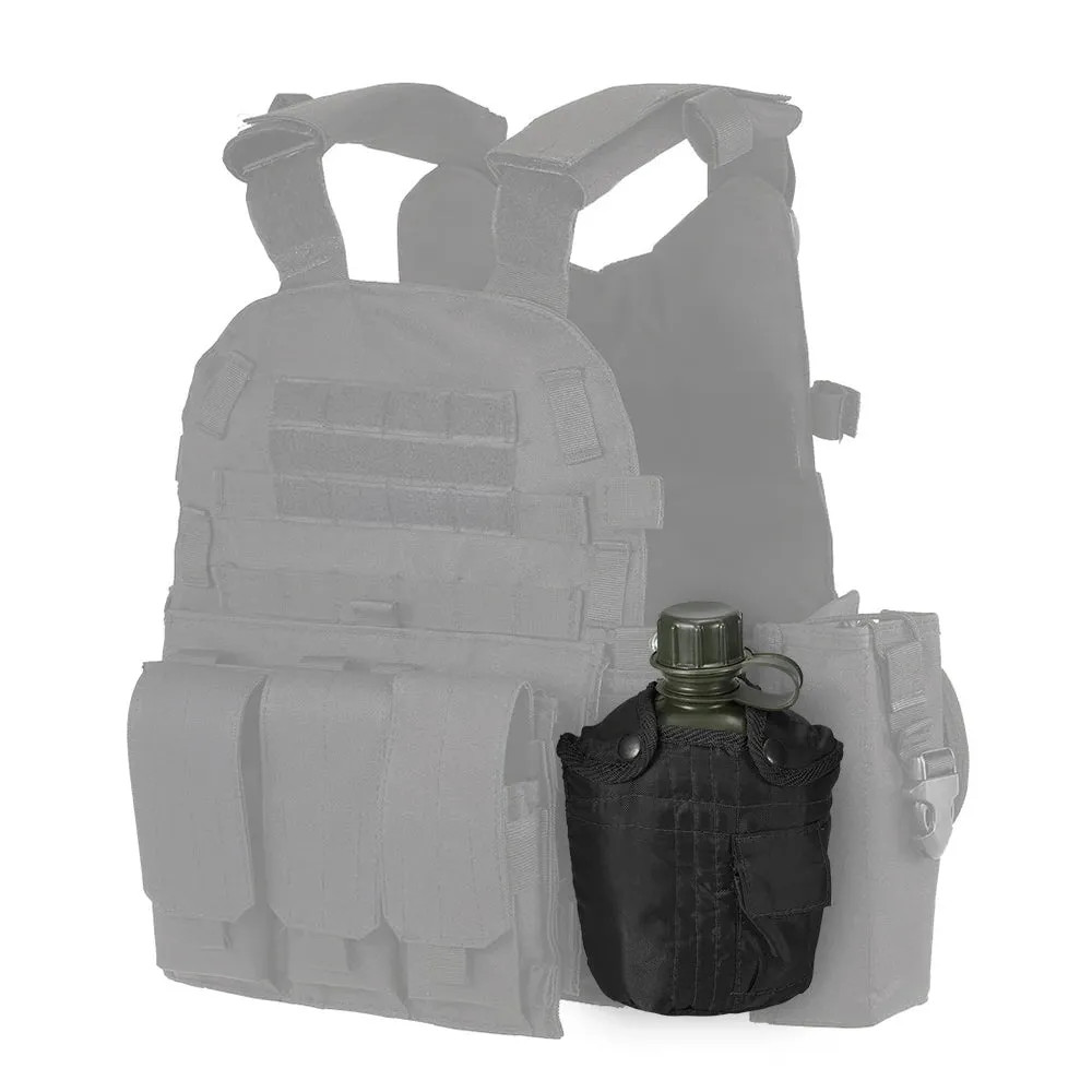 1L Outdoor Military Canteen Bottle Camping Hiking Backpacking Survival Water Bottle Kettle with Cover Canteen Kettle 2023