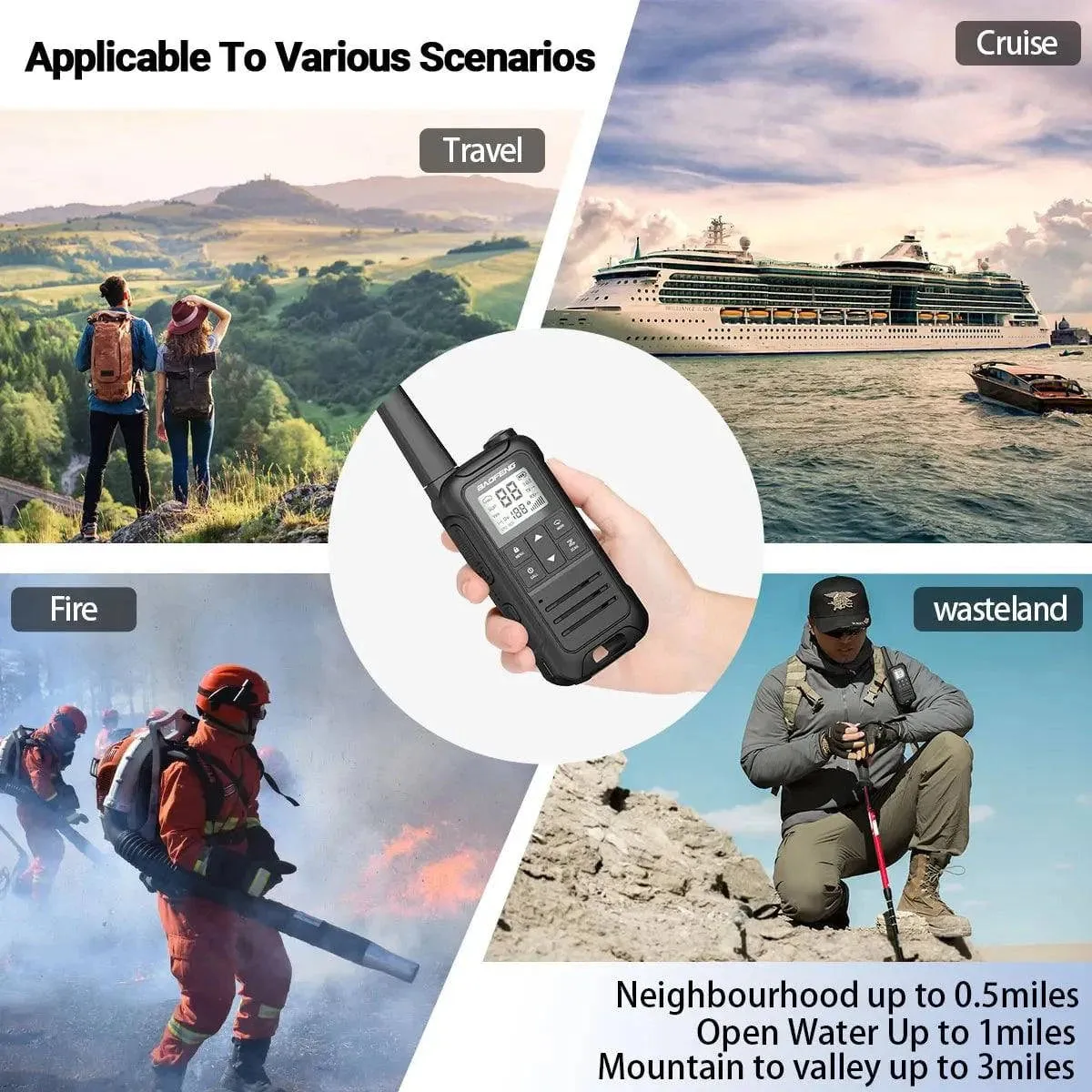 2PCS Baofeng F22 PMR FRS Mini Walkie Talkie Waterproof Type-C Licence-free NOAA Portable Two Way Ham Radio for Hunting