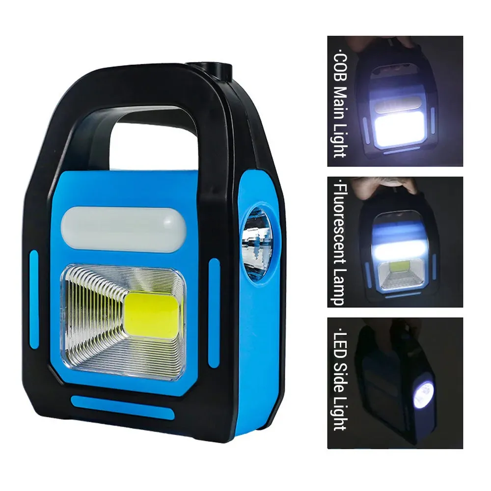 3 In 1 Solar USB Rechargeable Camping Lantern Waterproof Emergency Flashlight Versatile Outdoor Camping Light