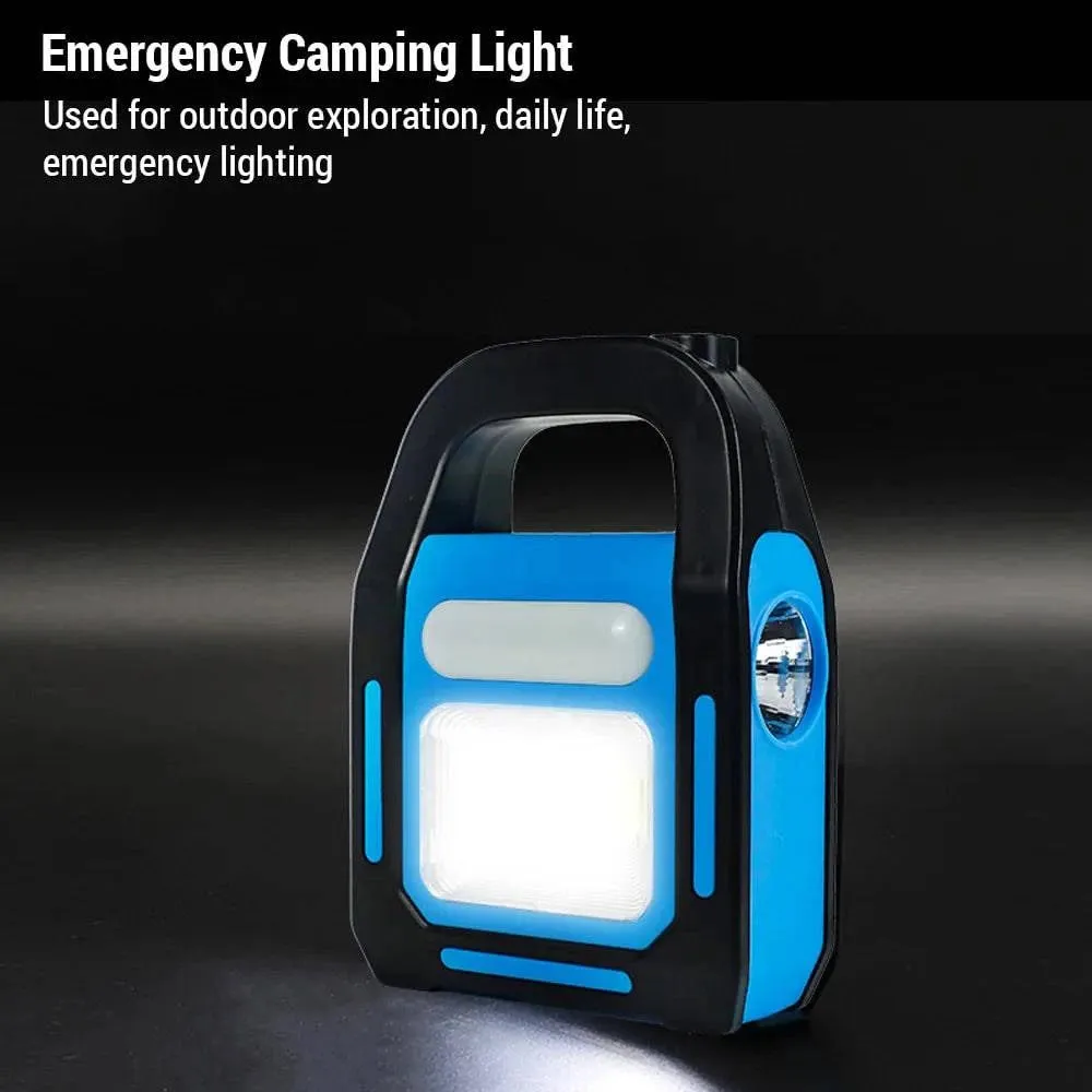 3 In 1 Solar USB Rechargeable Camping Lantern Waterproof Emergency Flashlight Versatile Outdoor Camping Light