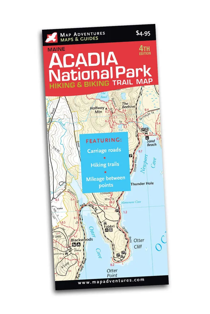 Acadia National Park Hiking & Biking Trail Map