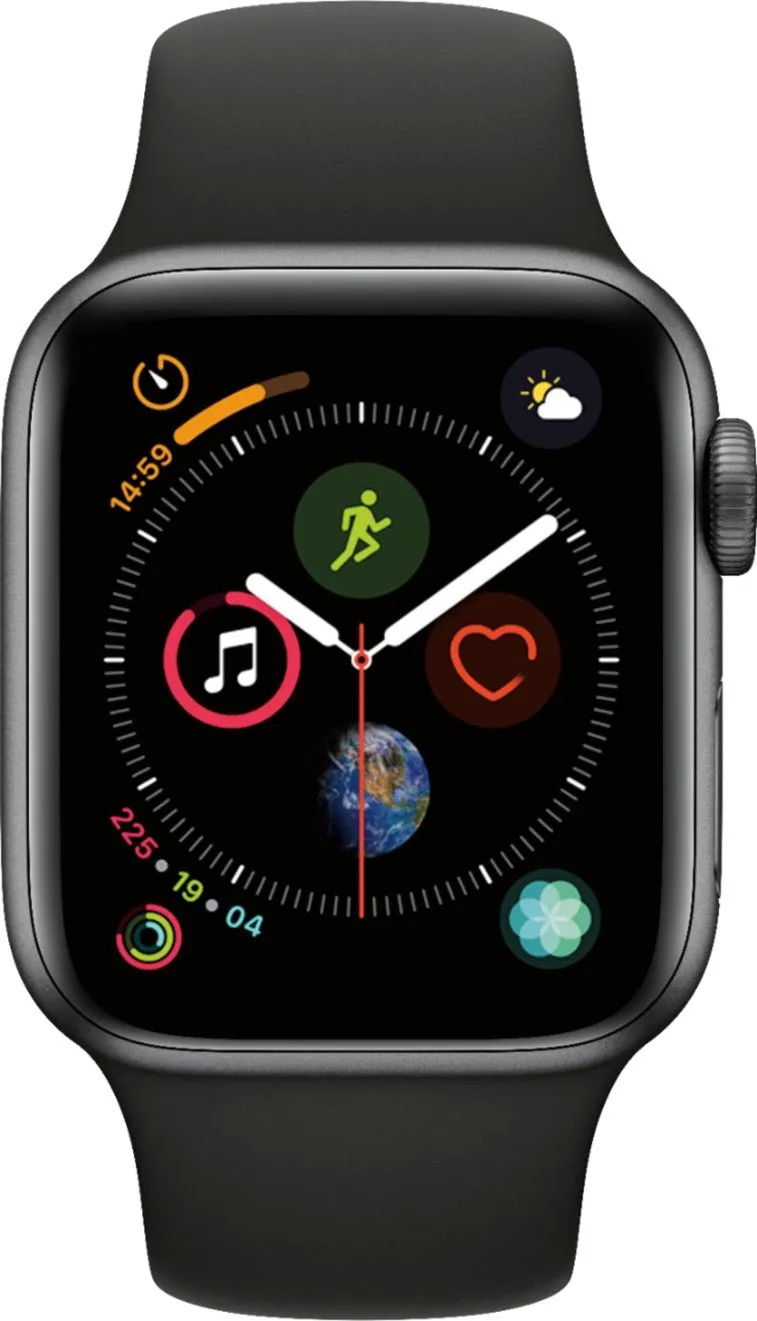 Apple Watch Series 4 (GPS) 40mm Space Gray Aluminum Case with Black Sport Band - Space Gray