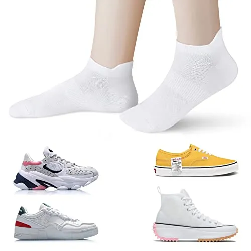 ATBITER Ankle Socks Womens and Men 8/6Pairs Thin Athletic Running Low Cut No Show Socks With Heel Tab