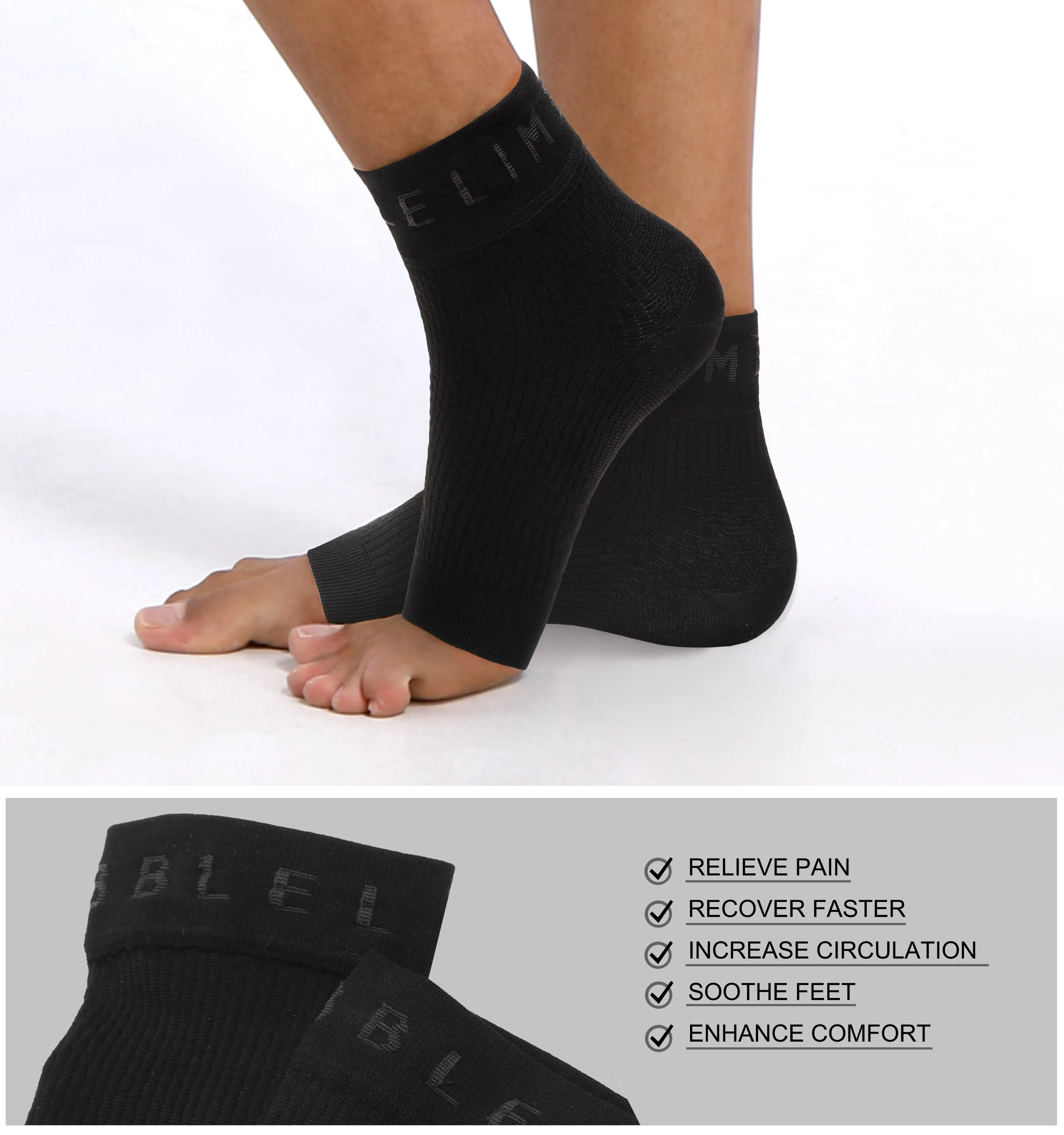 BUBBLELIME 80N/20S Compression Arch Support Ankle Brace_yoga