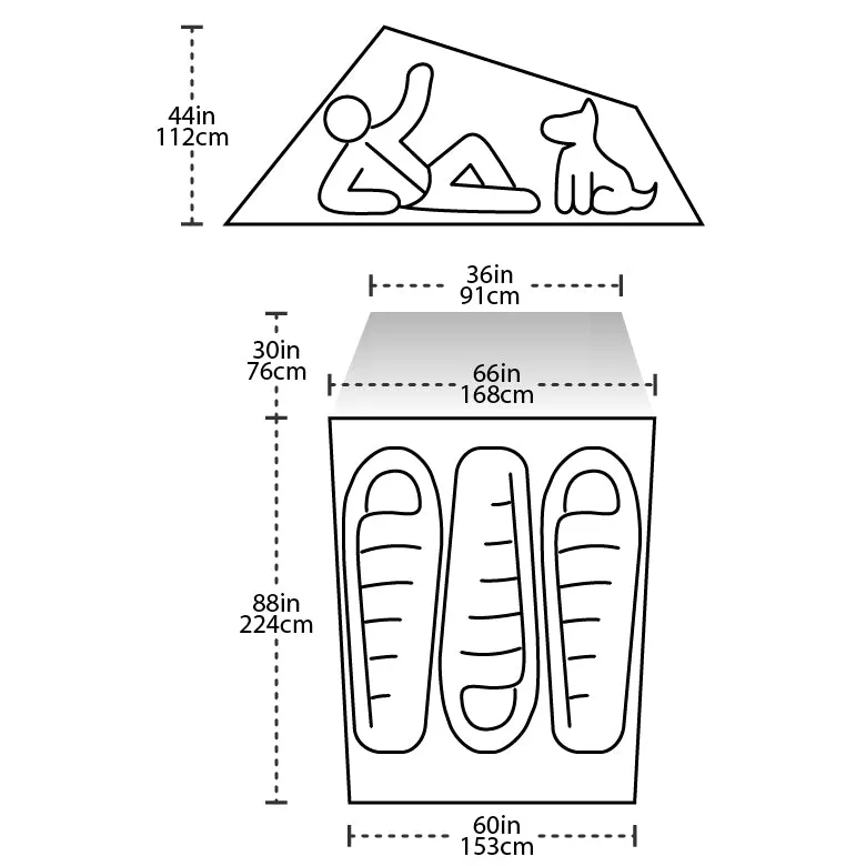 C Bar 3 Person Tent