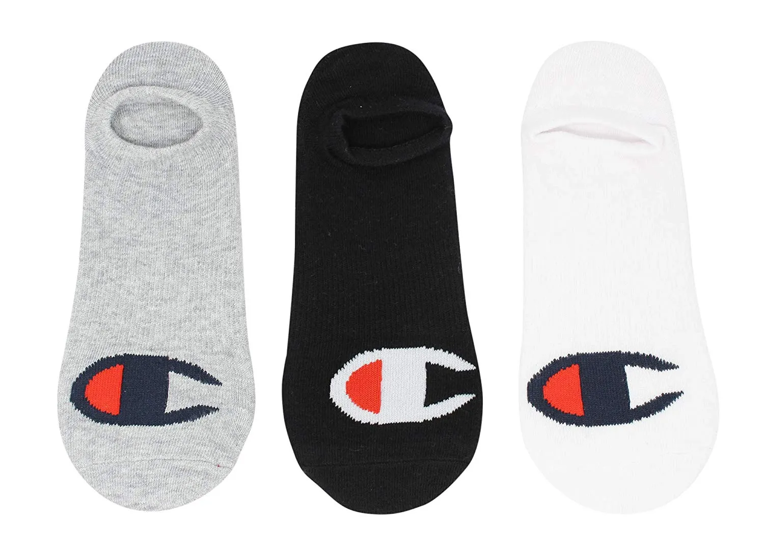 Champion LIFE Men's 3-Pack Big "C" Super No Show Socks