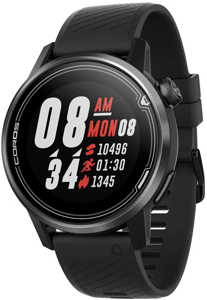 Coros APEX Premium Multisport GPS Watch with Heart Rate Monitor, Sapphire Glass, Barometer, ANT  & BLE Connections, Strava & Training Peaks (WAPX-BLK-2)