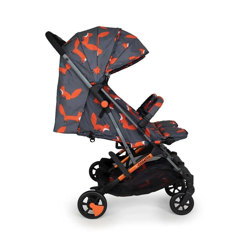 Cosatto Woosh Double Pushchair Charcoal Mister Fox