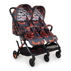 Cosatto Woosh Double Pushchair Charcoal Mister Fox