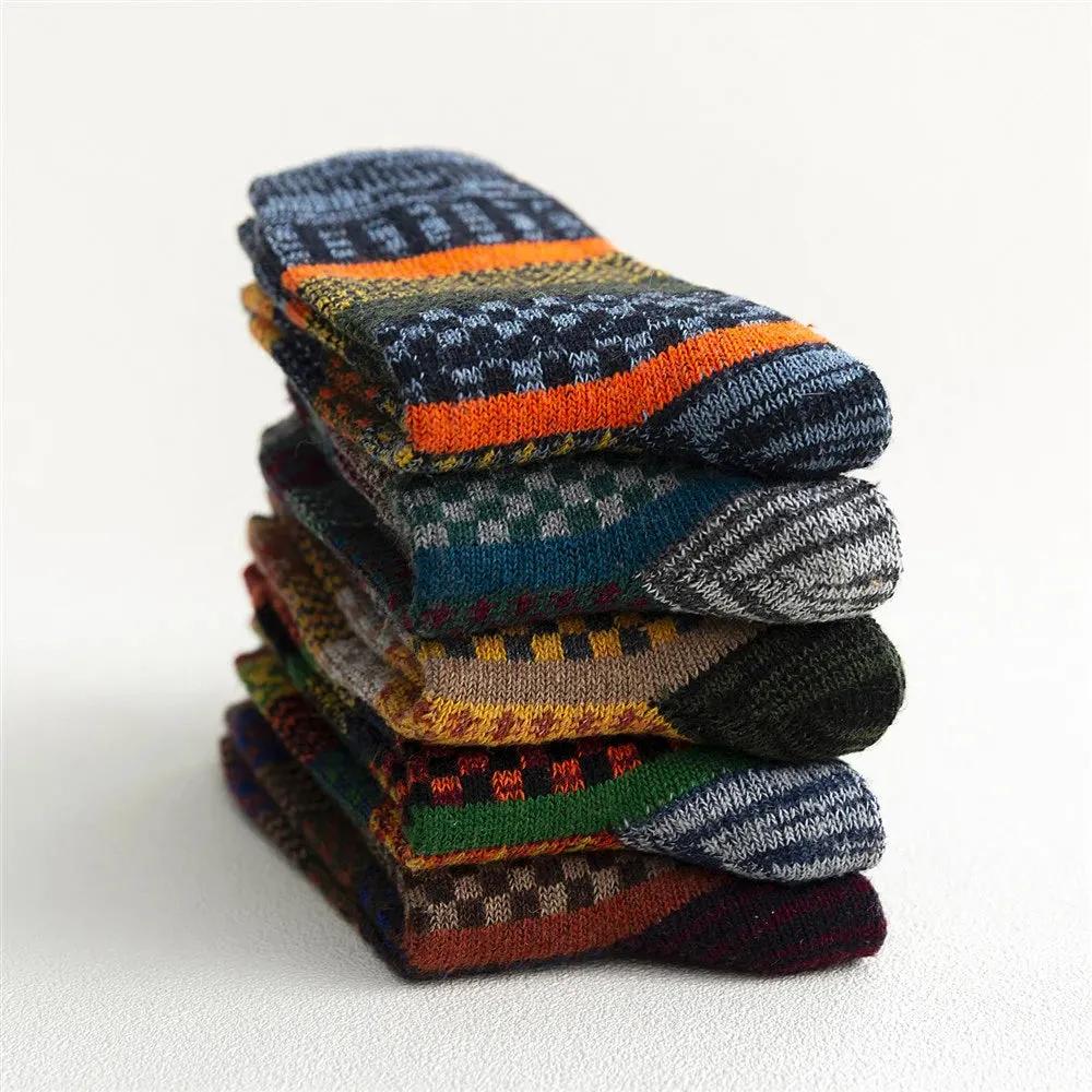 Cozy Up with 5-Pairs Wool Winter Socks for Men and Women