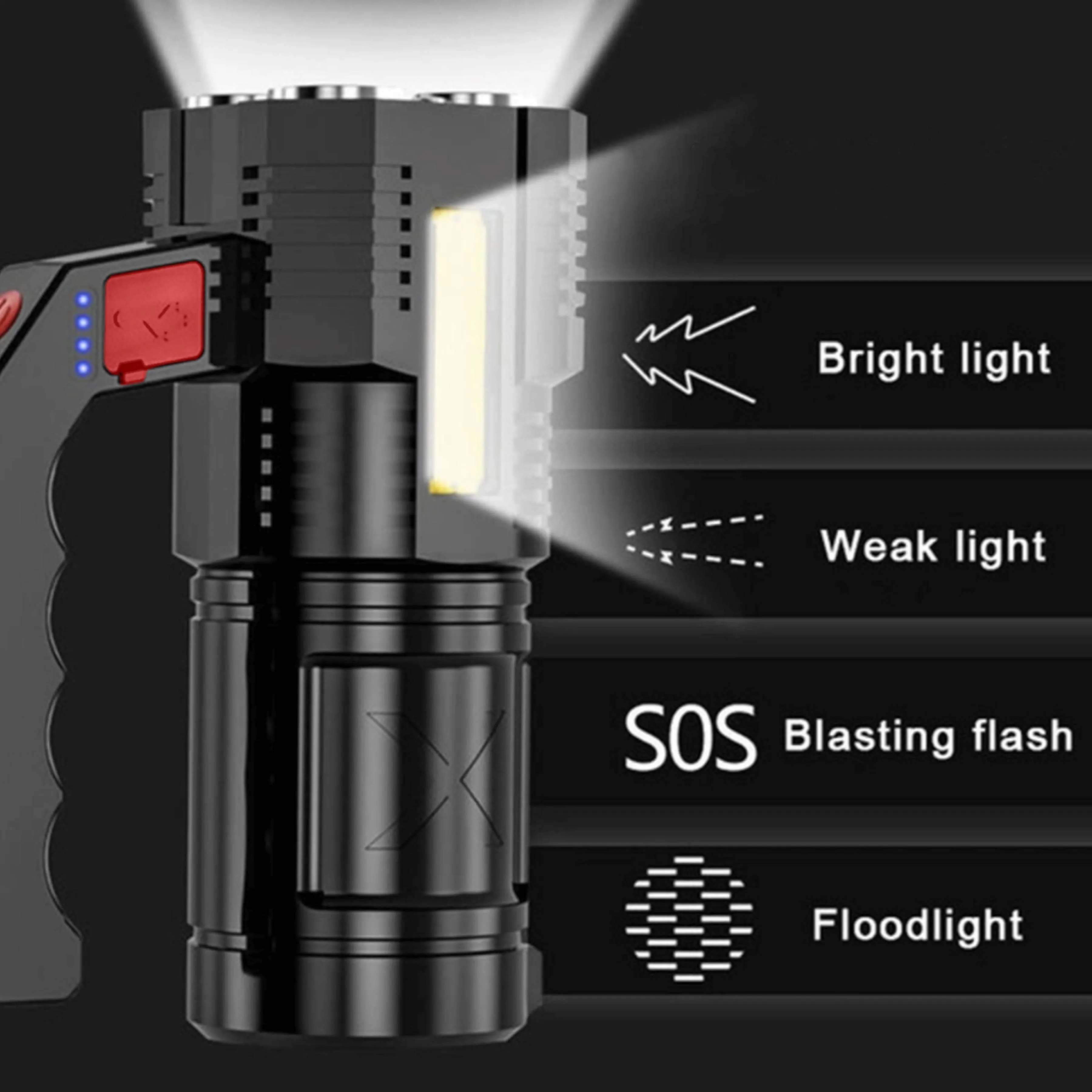 DEKTON Rechargeable Multifunction Spot Light 4 Beam