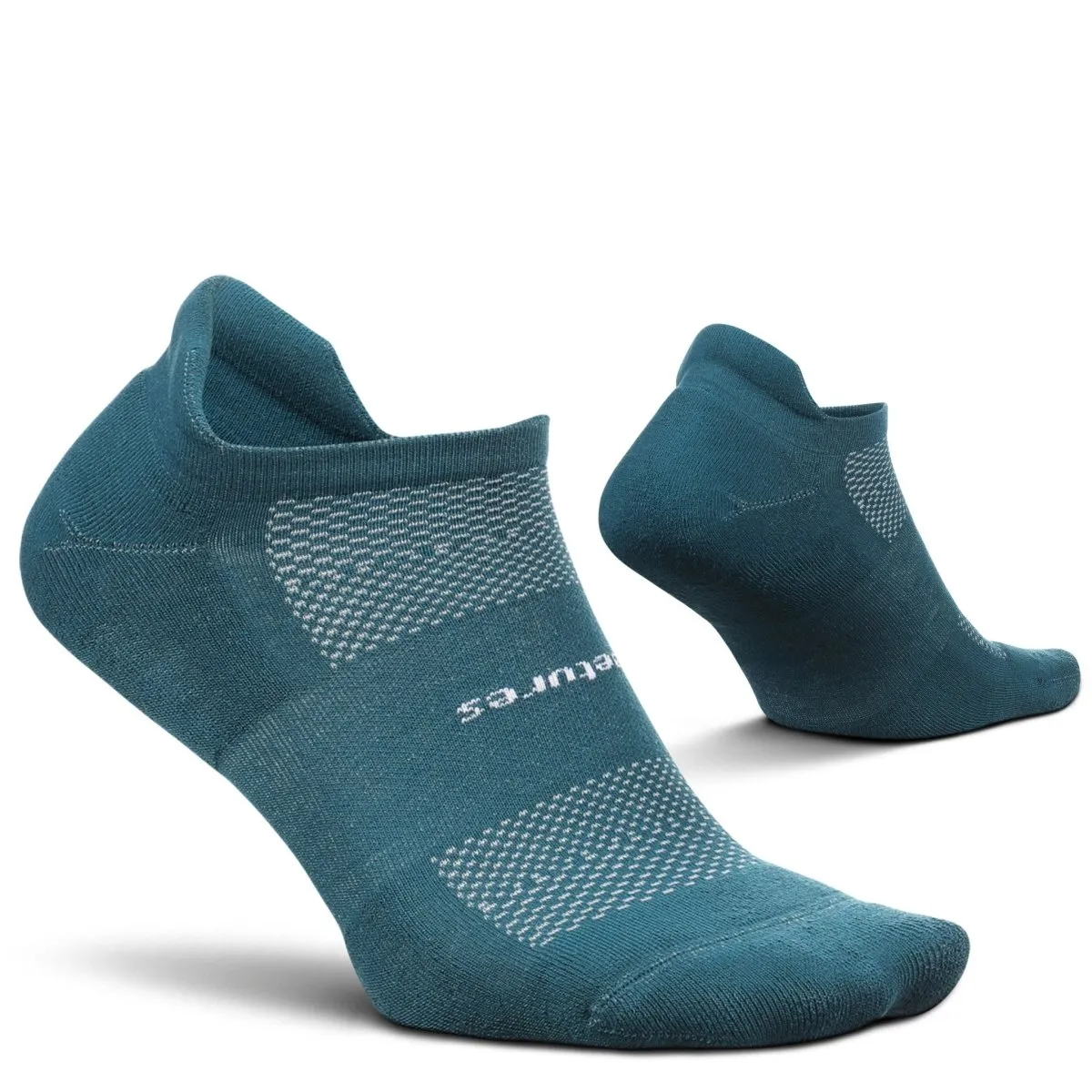 Feetures High Performance Cushion No Show Tab Socks - Deep Ocean