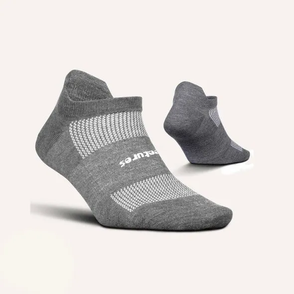 Feetures High Performance Ultra Light No Show Tab Socks (Grey)