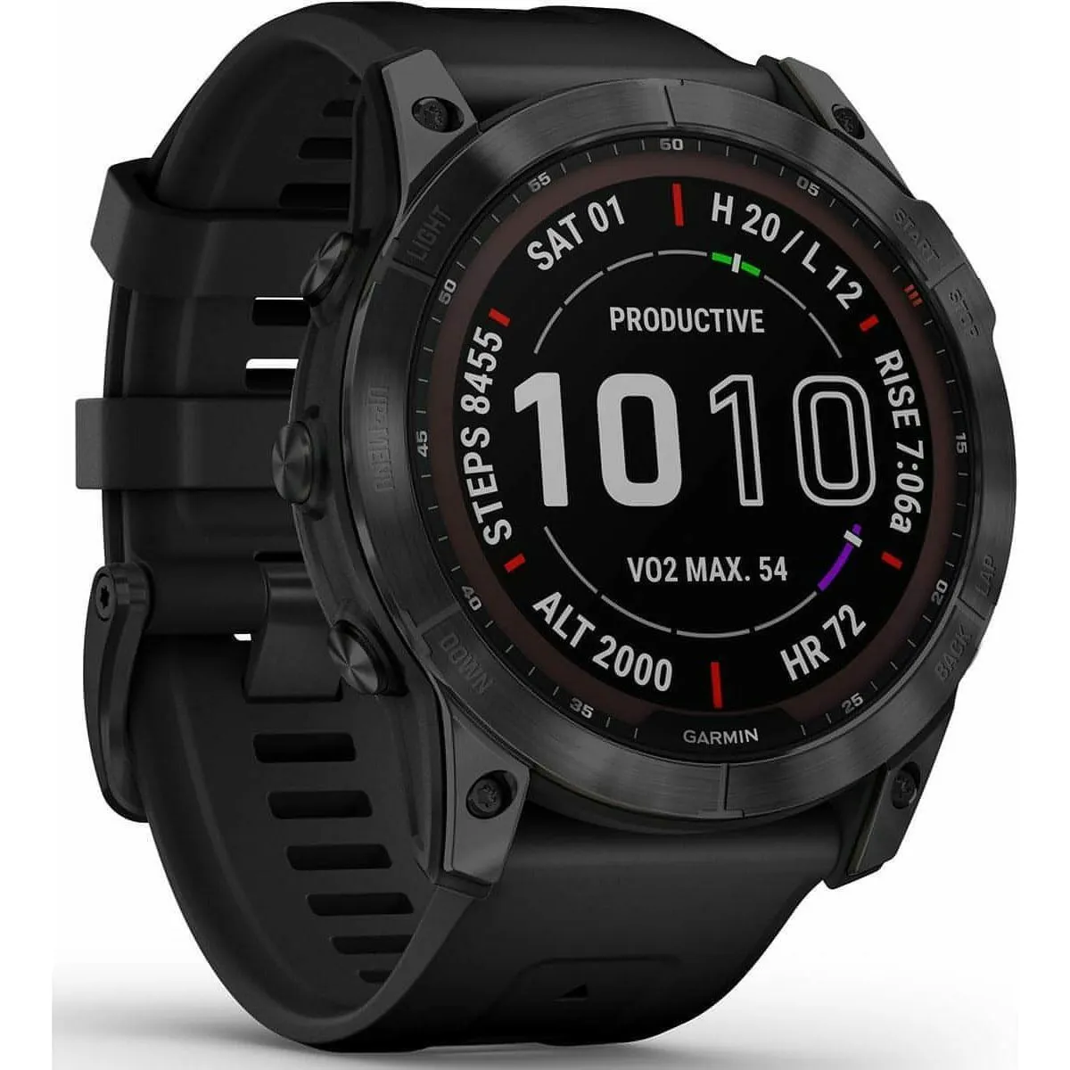 Garmin Fenix 7X Sapphire Solar HRM With GPS Multisport Watch - Black