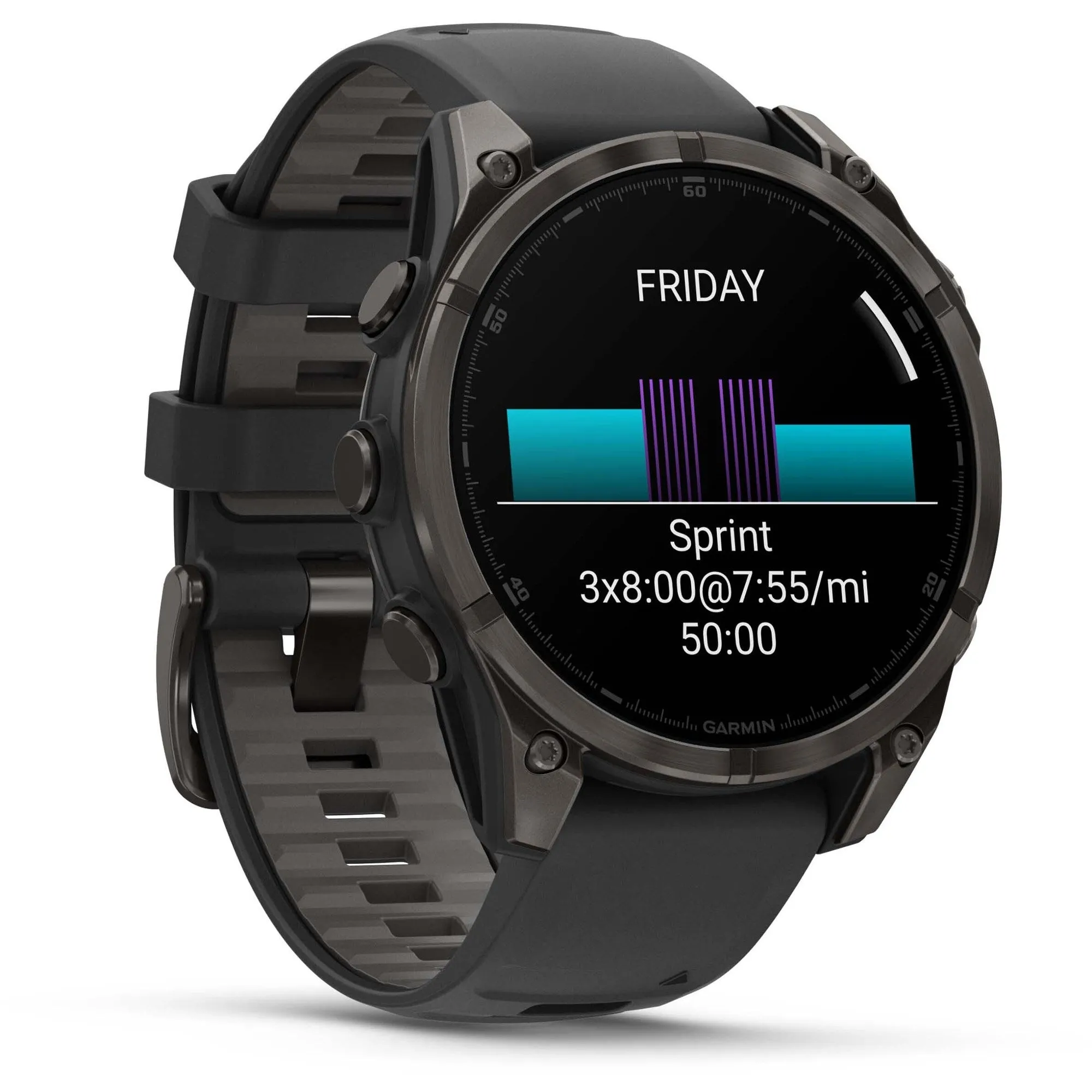 Garmin | Fenix 8 AMOLED Sapphire | Carbon Gray DLC Titanium/Black