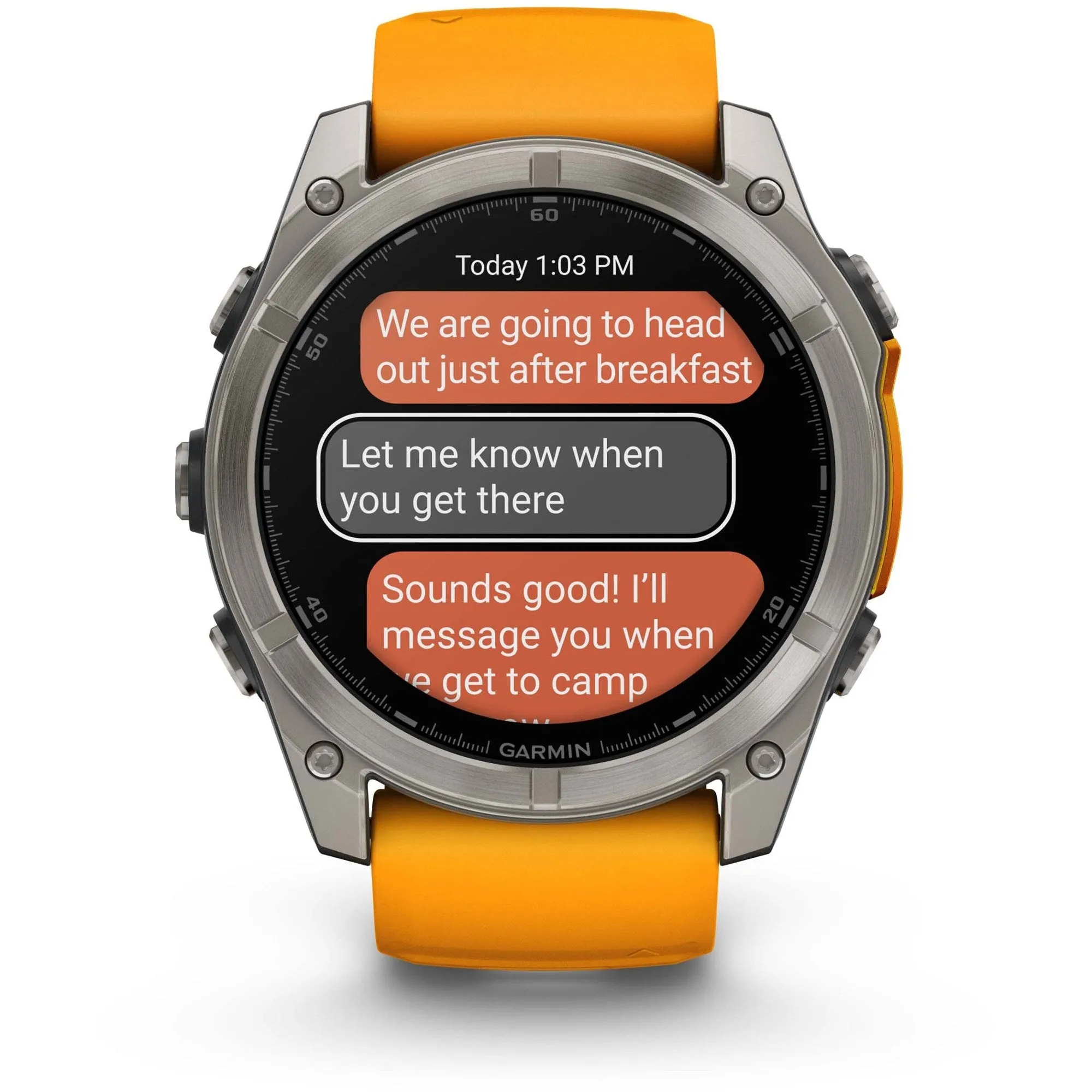 Garmin | Fenix 8 AMOLED Sapphire | Titanium/Spark Orange