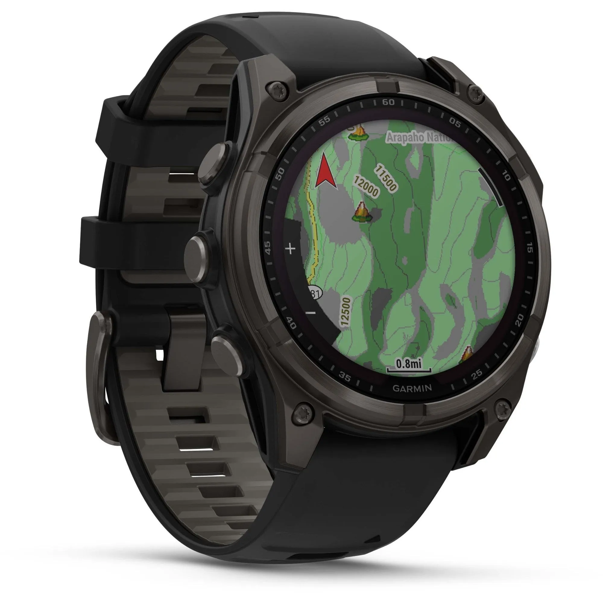 Garmin | Fenix 8 Solar Sapphire | Carbon Gray DLC Titanium/Black