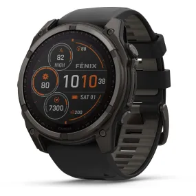 Garmin | Fenix 8 Solar Sapphire | Carbon Gray DLC Titanium/Black