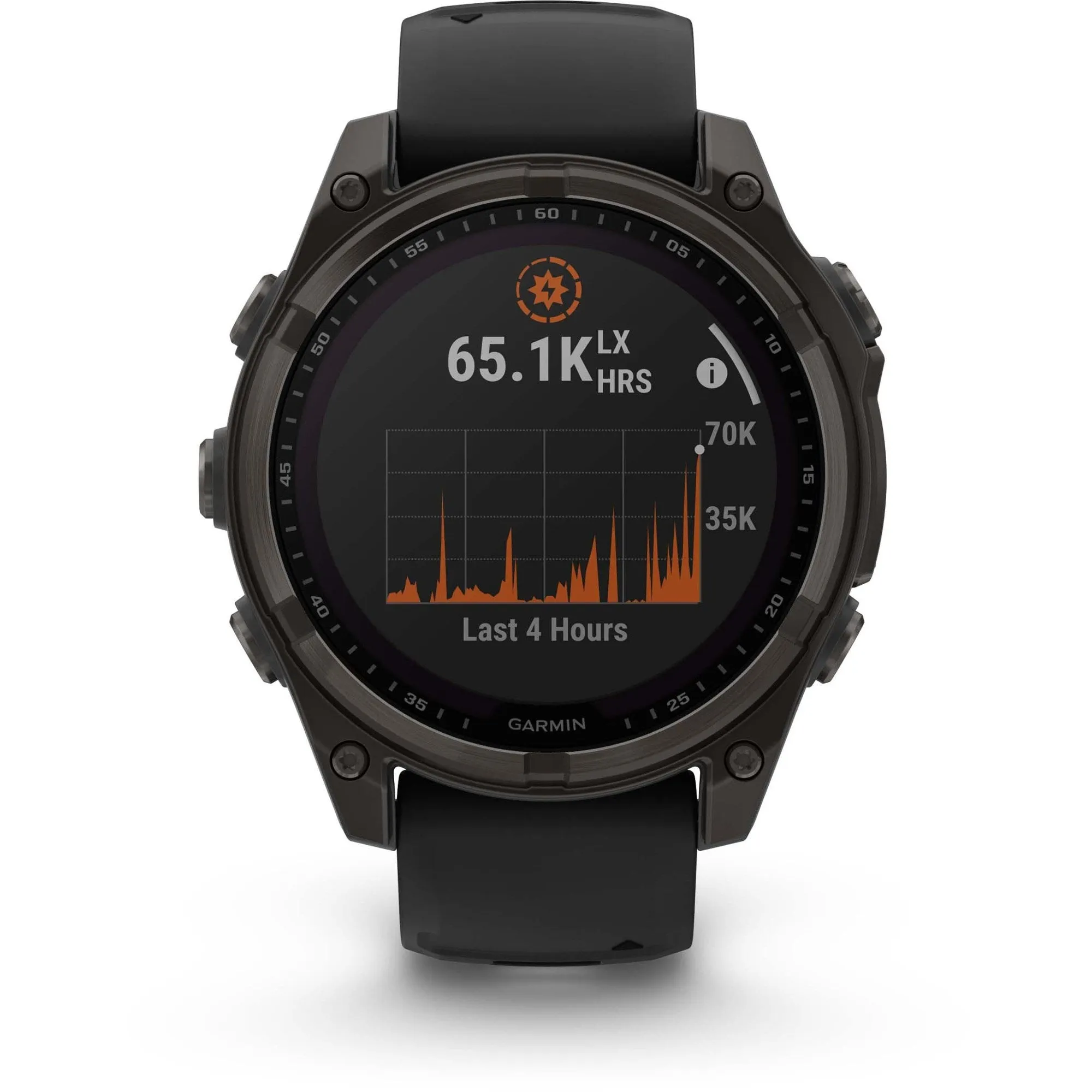 Garmin | Fenix 8 Solar Sapphire | Carbon Gray DLC Titanium/Black