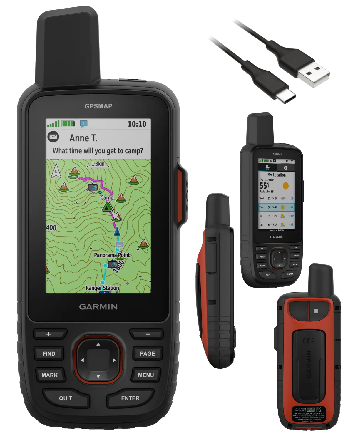 Garmin GPSMAP 67i Rugged GPS Hiking Handheld, 3in Display (010-02812-01)