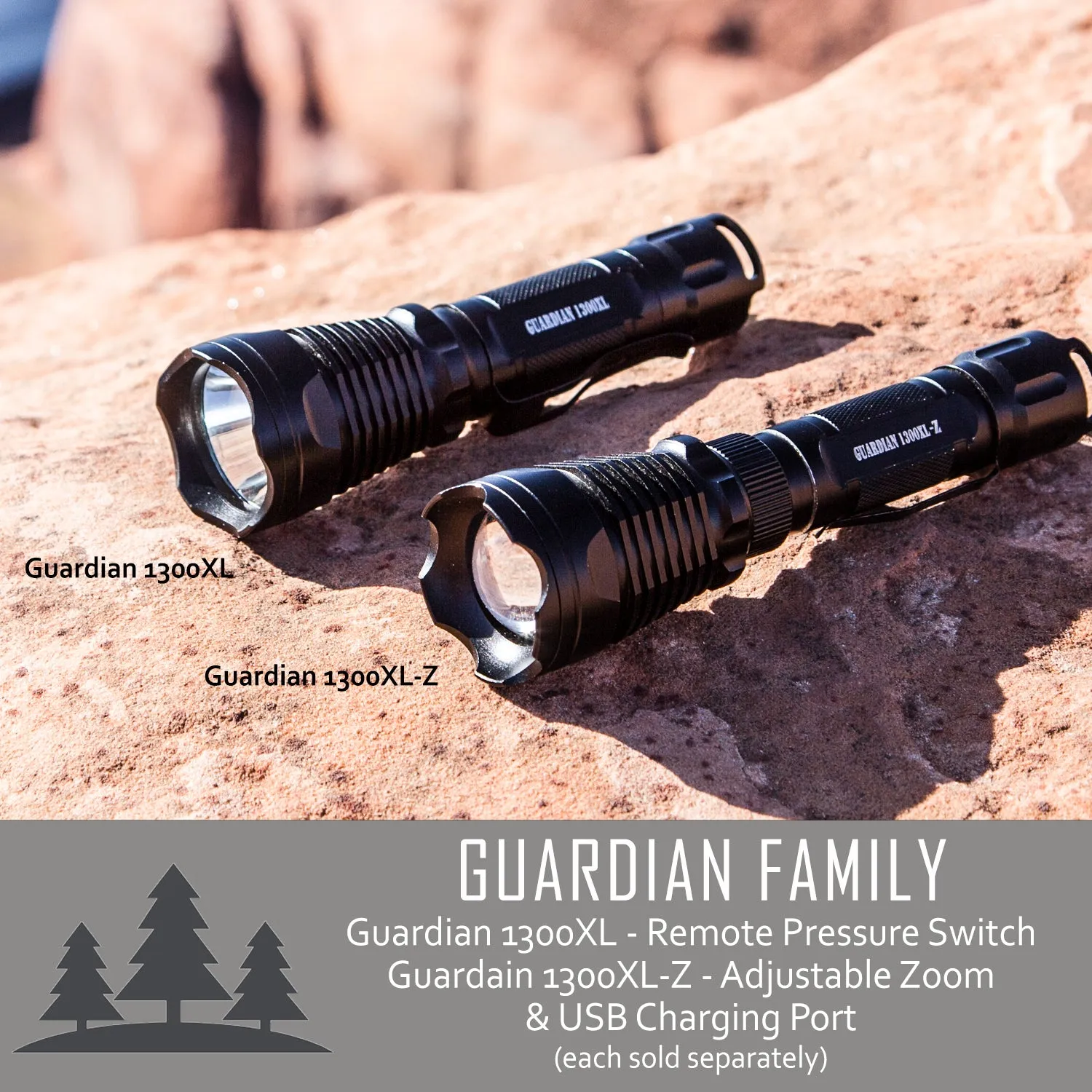 Guardian 1300 Rechargeable Tactical Flashlight