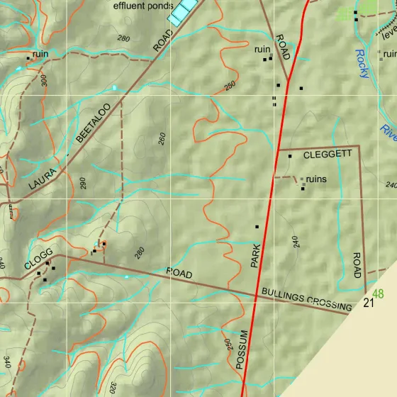 Heysen Trail Map 5: Spalding to Wirrabara Forest