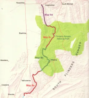 Heysen Trail Map 8: Mernmerna Creek to Parachilna Gorge