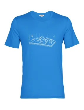 Icebreaker Mens Tech Lite II SS Tee Alps 3D Lazurite