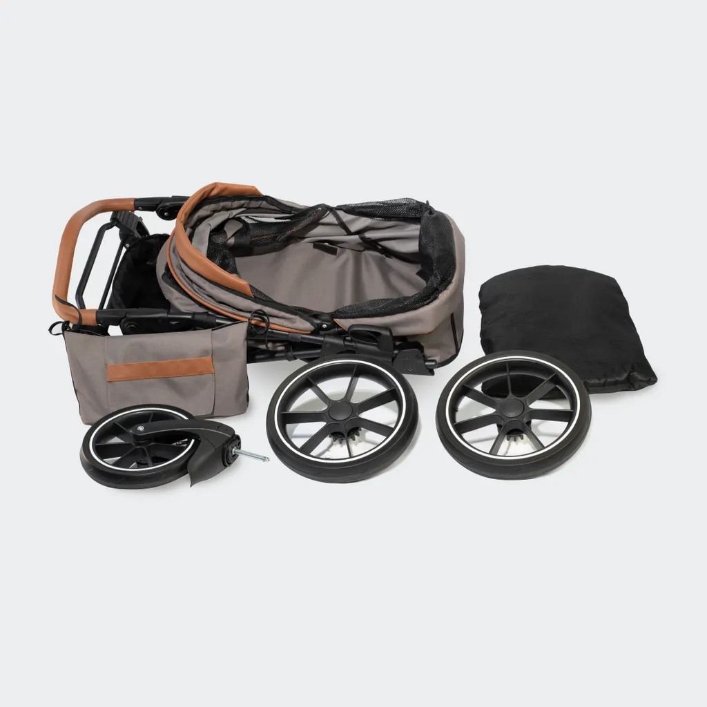 InnoPet Premium Cozy Pet Stroller with Free Rain Cover   Organiser