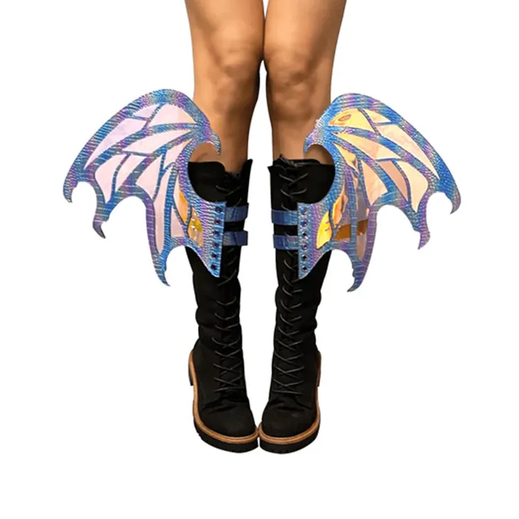 Iridescent Dragon Wing Boot Straps