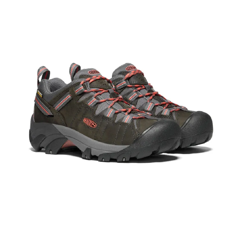 Keen 1022815 Targhee II WP Waterproof Hiking Shoes for Ladies - Magnet/Coral - 9M