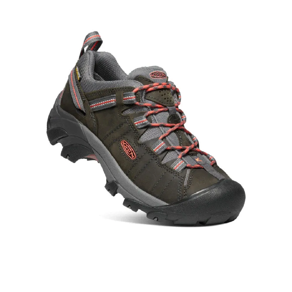 Keen 1022815 Targhee II WP Waterproof Hiking Shoes for Ladies - Magnet/Coral - 9M