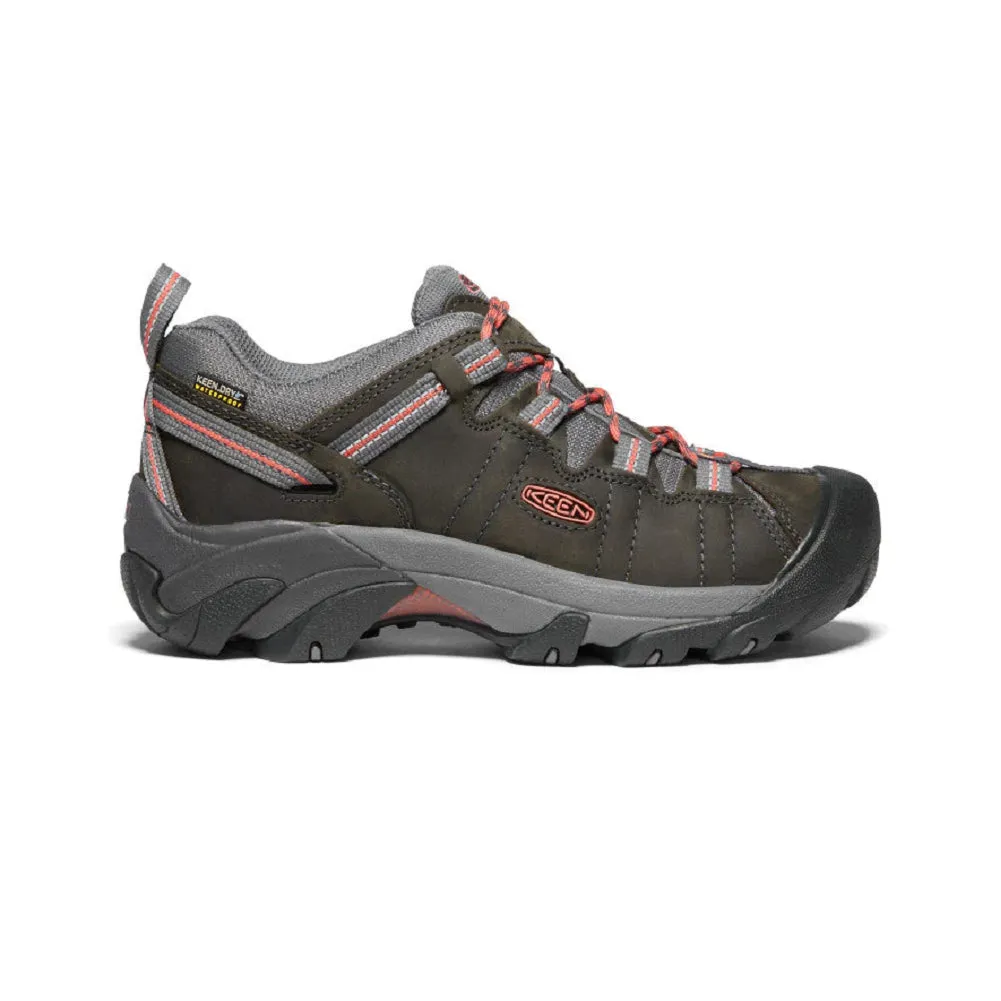 Keen 1022815 Targhee II WP Waterproof Hiking Shoes for Ladies - Magnet/Coral - 9M