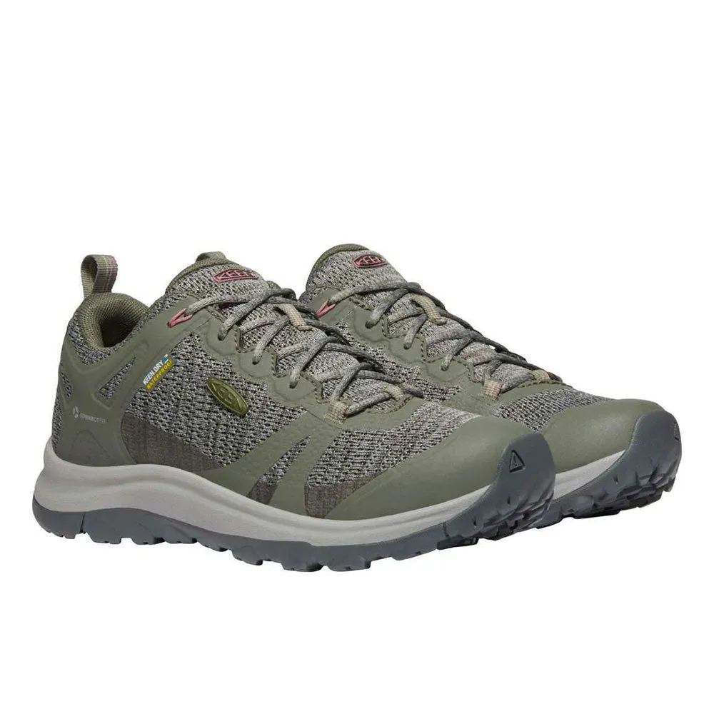 KEEN Women's Terradora II Waterproof Hiking Shoe- Dusty Olive / Nostalgia Rose