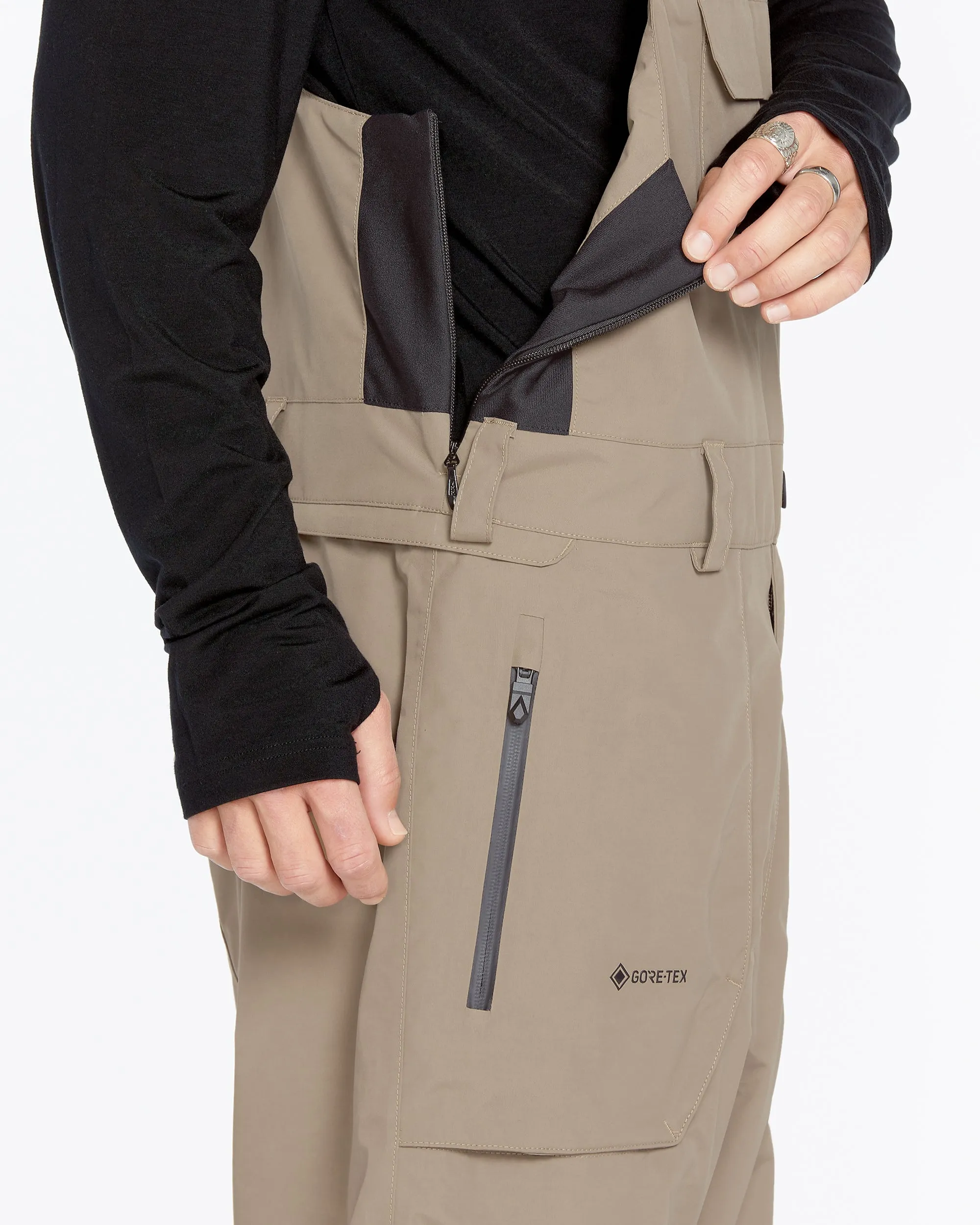 Mens Rain Gore-Tex Bib Overalls - Chestnut Brown