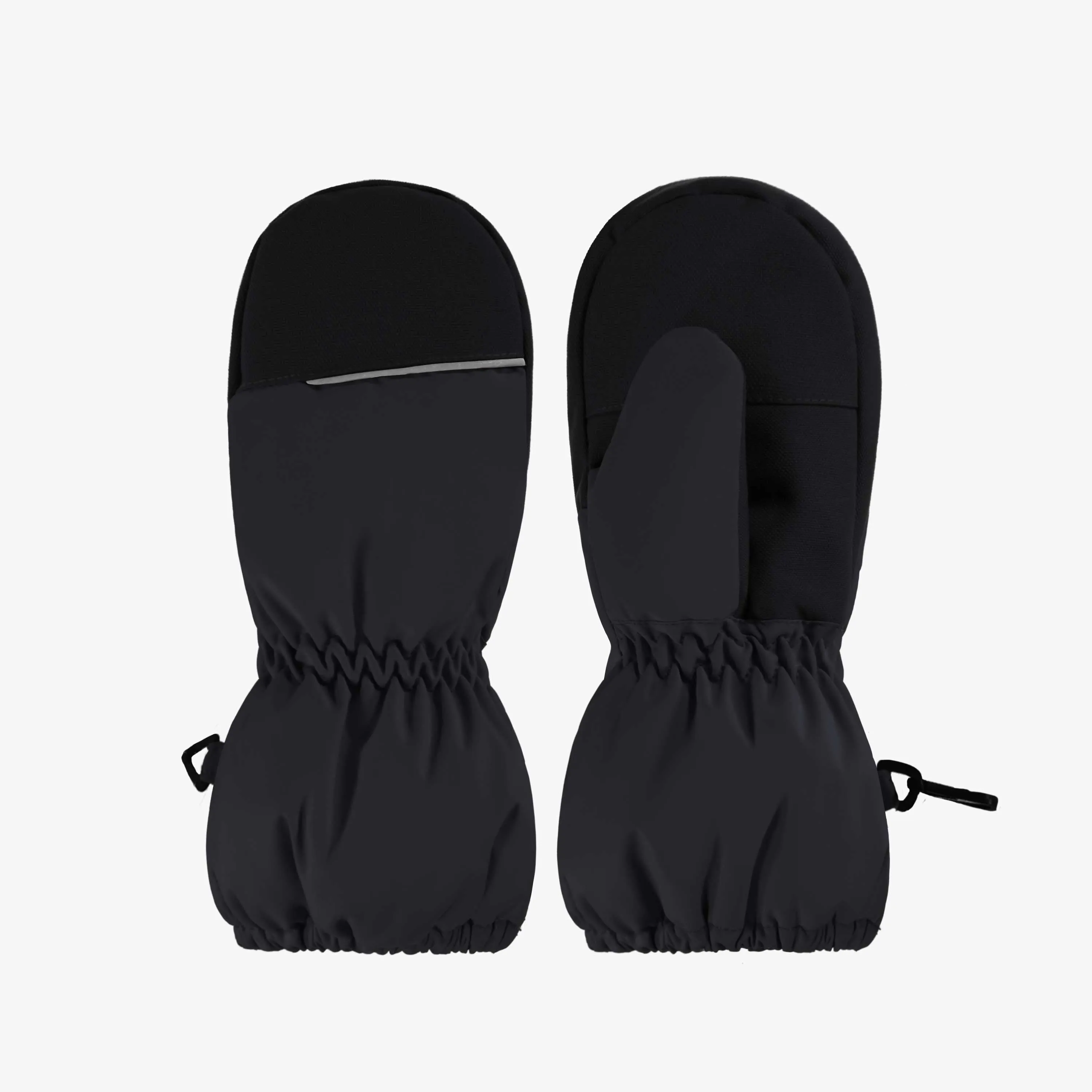 Mitaines noires imperméables doublées en Thinsulate™, enfant || Black waterproof mittens lined in waterproof Thinsulate™, child