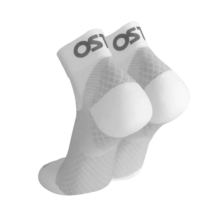 OS1st Plantar Fasciitis 1/4 Crew Socks (White)