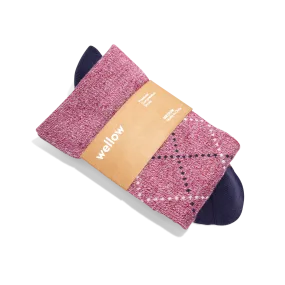 Plum Twist Argyle - 3 pack