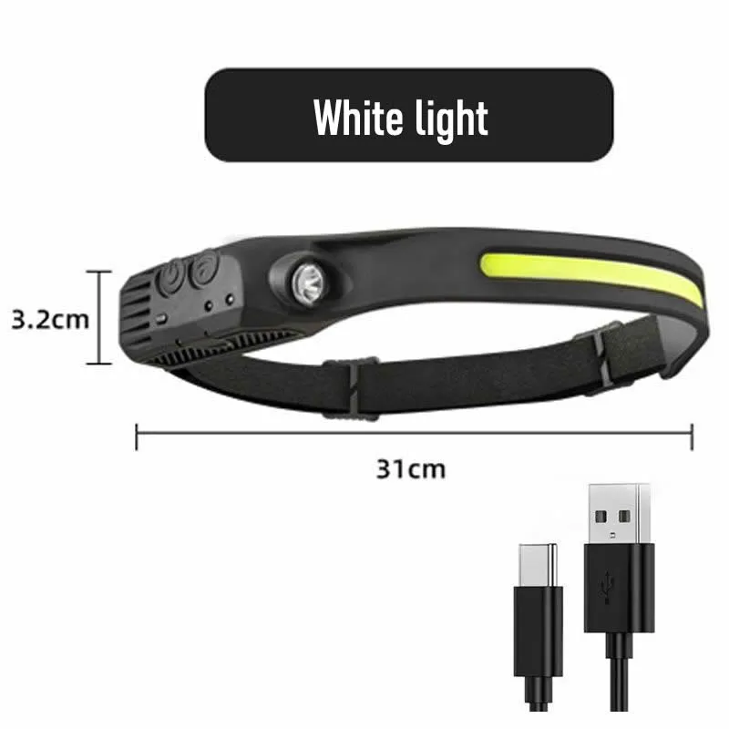 Rechargable Headlamp, Camping Accessories Gear, Waterproof Head Led Lights