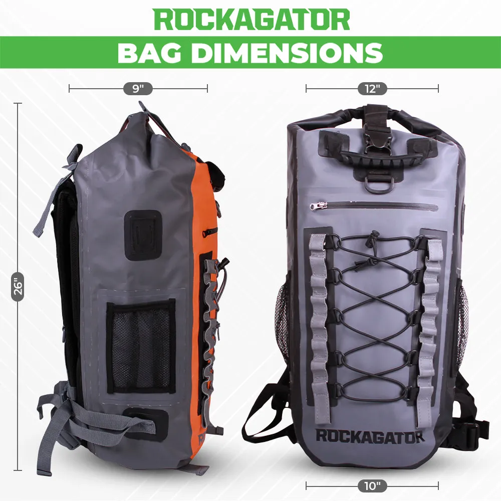 Rockagator Hydric Series 40 Liter Sunset Orange Waterproof Backpack