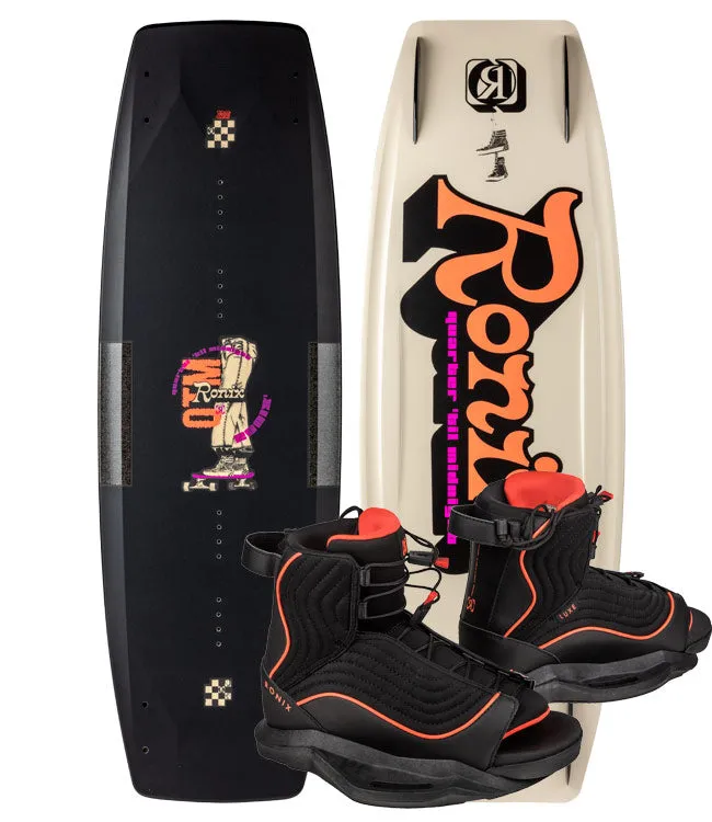 Ronix Quarter Til Midnight Wakeboard with Luxe Boots (2025)