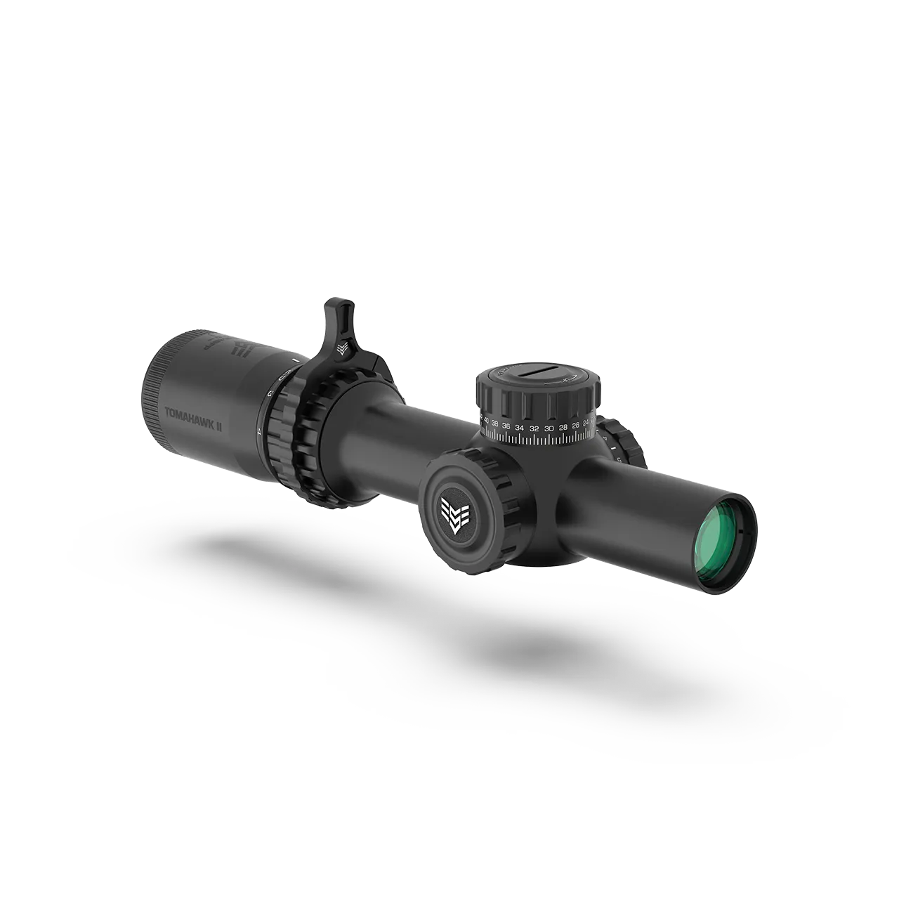 Swampfox Tomahawk II 1-4X24 SFP LPVO BFO Bright Fiber Optic Riflescope