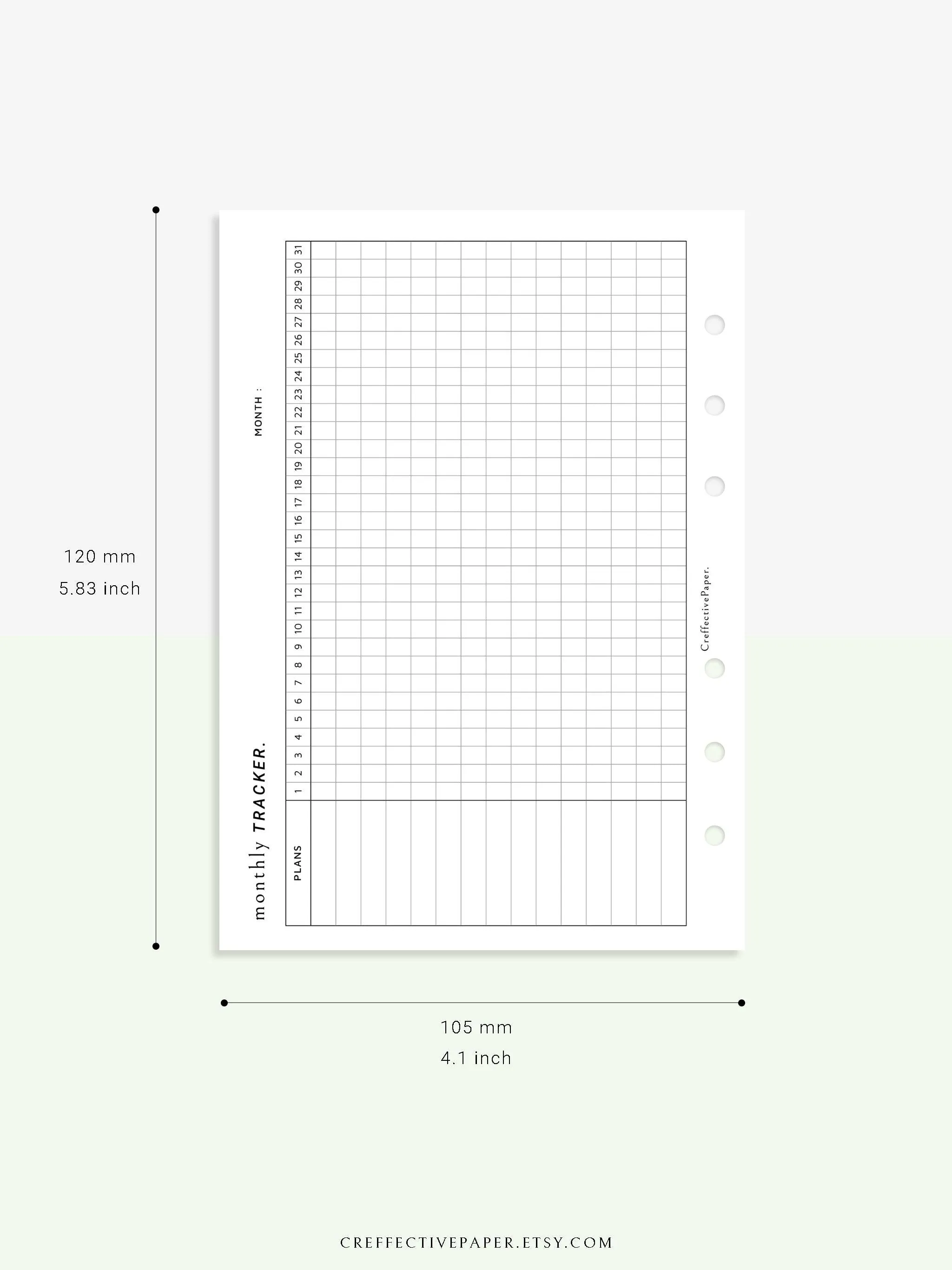 T101_M | Monthly Goal & Habit Tracker Template