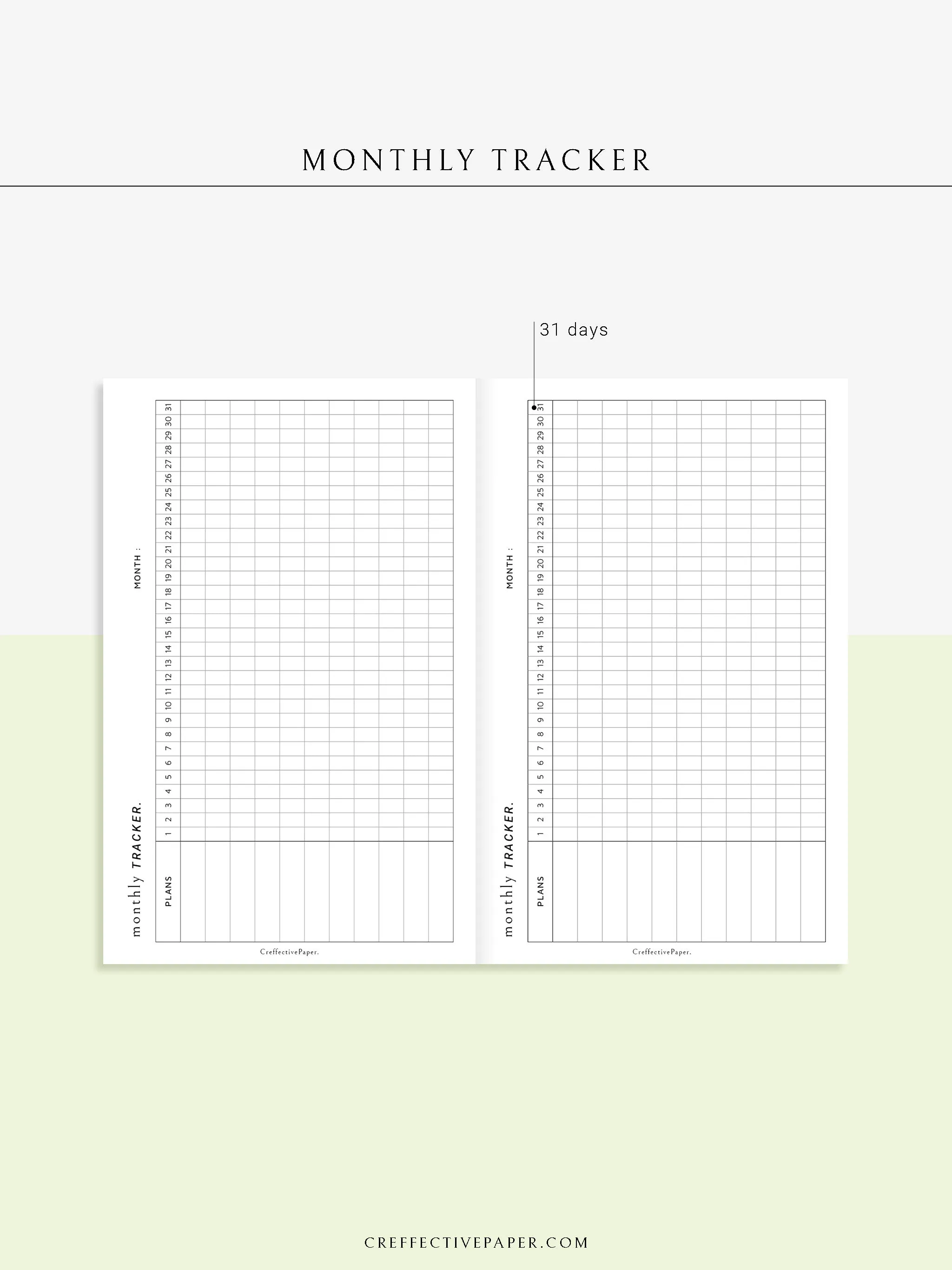 T101_M | Monthly Goal & Habit Tracker Template