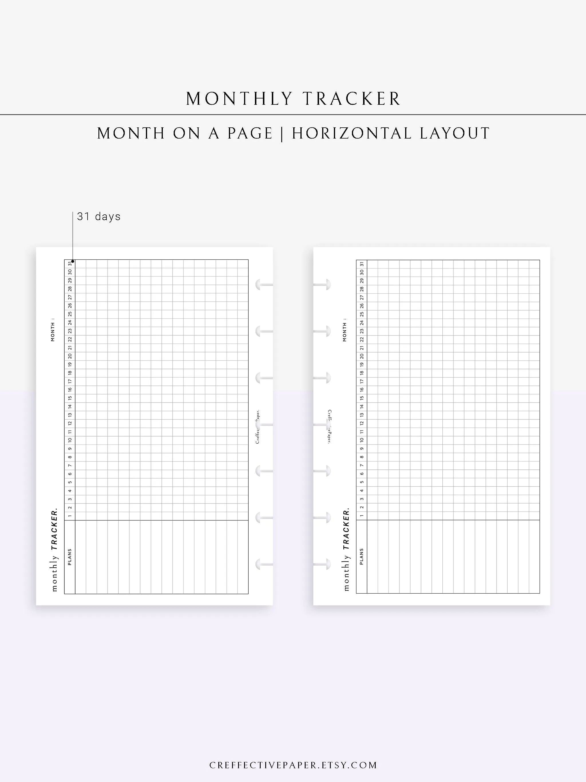 T101_M | Monthly Goal & Habit Tracker Template